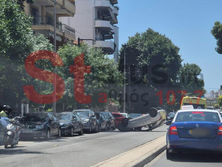 Θεσσαλονίκη: Τούμπαρε αυτοκίνητο στην Κατσιμίδη – Ένας τραυματίας