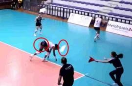 Απίστευτο! Έπεσαν σοβάδες από το ταβάνι δίπλα σε αθλήτρια του Άρη – Δείτε βίντεο
