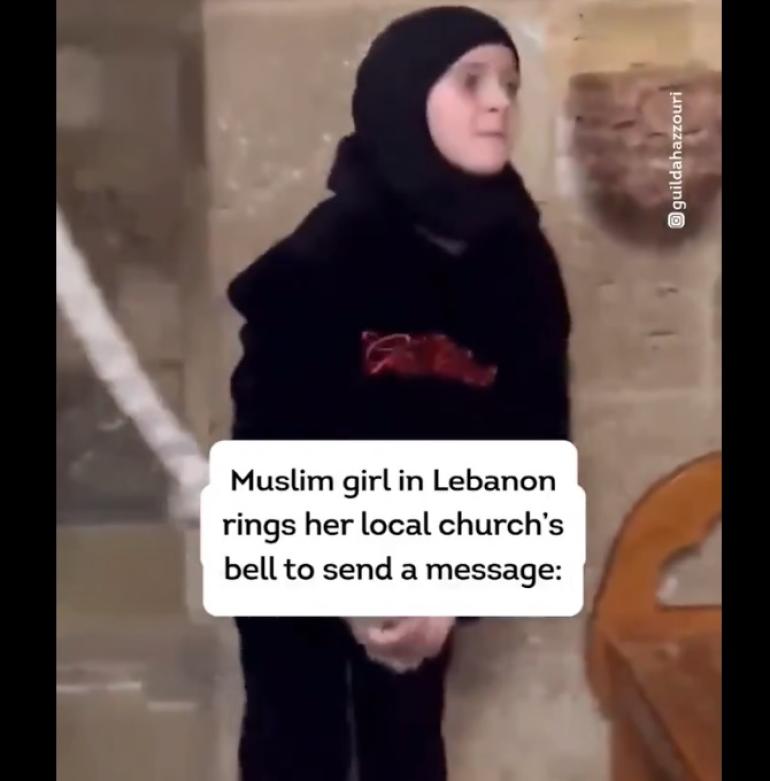 Λίβανος: Μικρή μουσουλμάνα χτυπά καμπάνα εκκλησίας και στέλνει μήνυμα συμπαράστασης – Δείτε το βίντεο