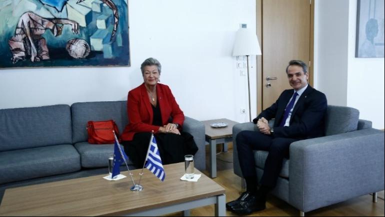 Ολοκληρώθηκε η συνάντηση Μητσοτάκη-Γιόχανσον