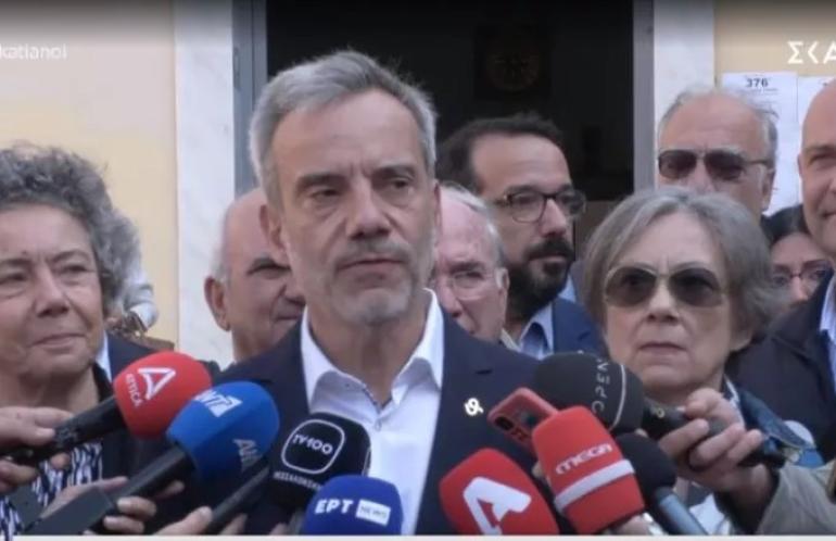 Ψήφισε ο υποψήφιος δήμαρχος Θεσσαλονίκης Κωνσταντίνος Ζέρβας