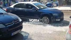 Θεσσαλονίκη: Πλημμύρισε από νερά τμήμα της Παπαναστασίου