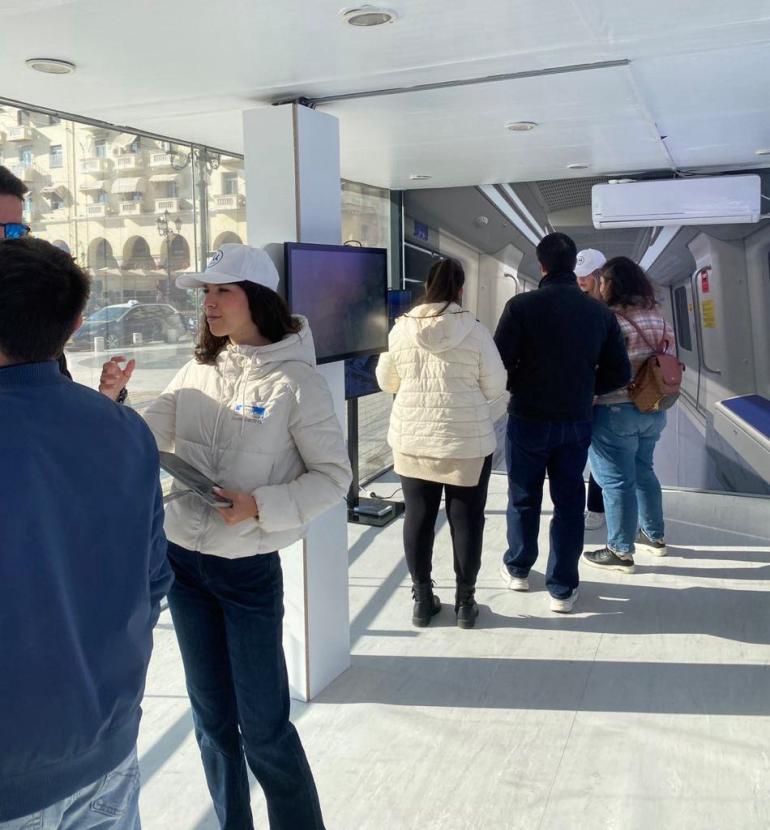 Περίπτερο πληροφόρησης για τη λειτουργία του Μετρό Θεσσαλονίκης