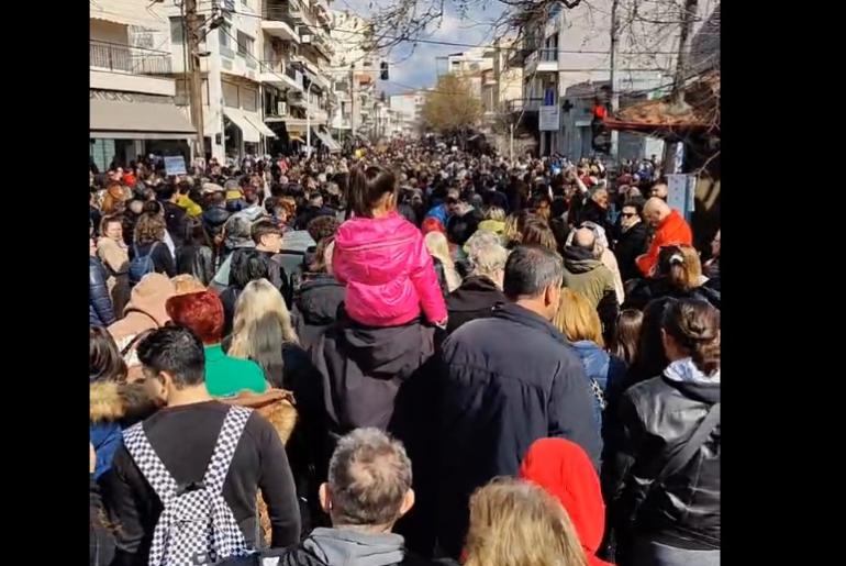 Μεγάλη συγκέντρωση στο Κιλκίς για τα δύο χρόνια από την τραγωδία των Τεμπών