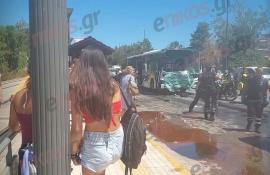 Τροχαίο στη Βούλα: Σύγκρουση λεωφορείων -11 τραυματίες