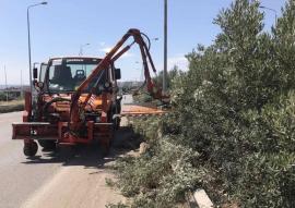 Θεσσαλονίκη: Εργασίες κοπής πρασίνου σήμερα στο παράπλευρο οδικό δίκτυο της Εσωτερικής Περιφερειακής στον κόμβο Λαχαναγοράς (Κ16)