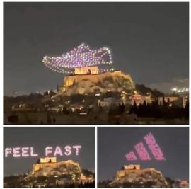 Ακρόπολη: Τι απαντά η Adidas για το show με τα drones