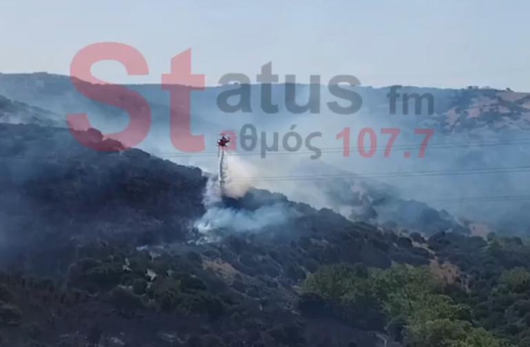 Φωτιά τώρα στην Καβάλα – Στη μάχη 2 εναέρια μέσα