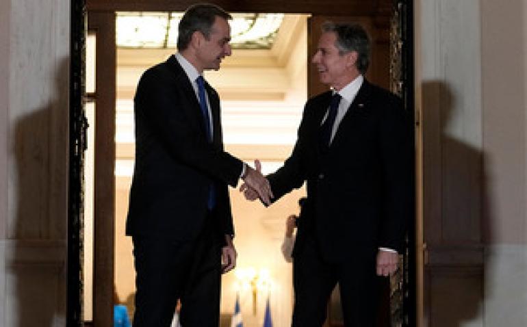 Στις 17:30 η συνάντηση Μητσοτάκη - Μπλίνκεν στα Χανιά