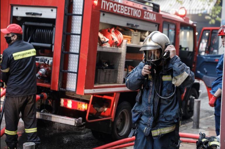 Φωτιά σε χώρο απορριμάτων στην Εύβοια