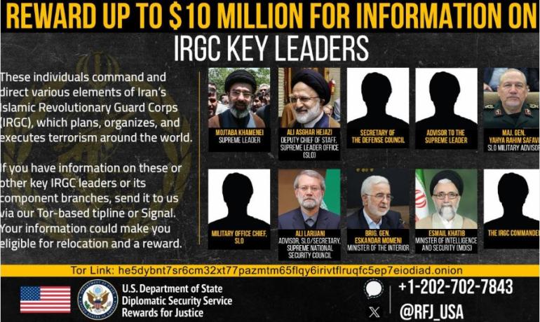 ΗΠΑ: Επικήρυξαν με 10 εκατ. δολάρια τους ηγέτες του Ιράν