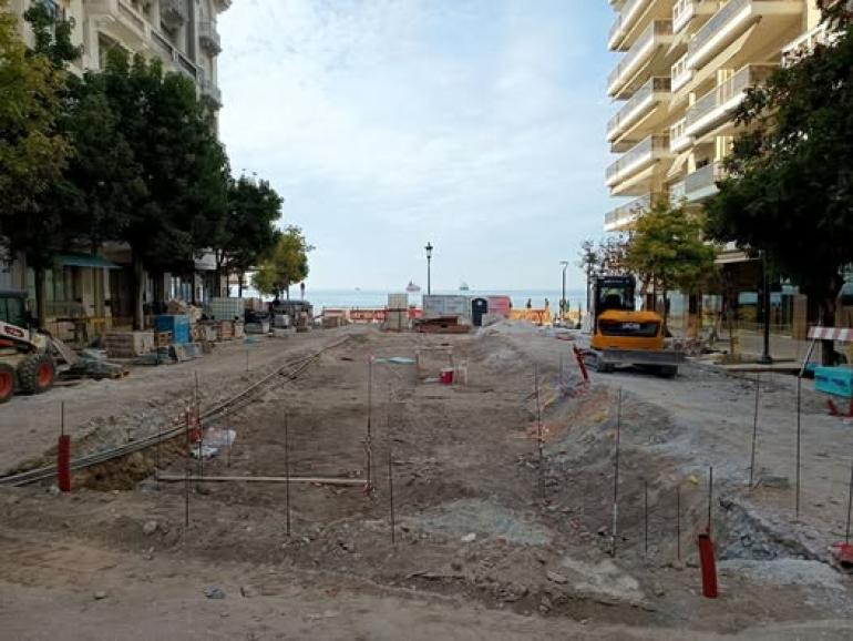 Προσωρινή παύση των εργασιών στο έργο πεζοδρόμησης της οδού Αγίας Σοφίας