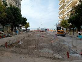 Προσωρινή παύση των εργασιών στο έργο πεζοδρόμησης της οδού Αγίας Σοφίας