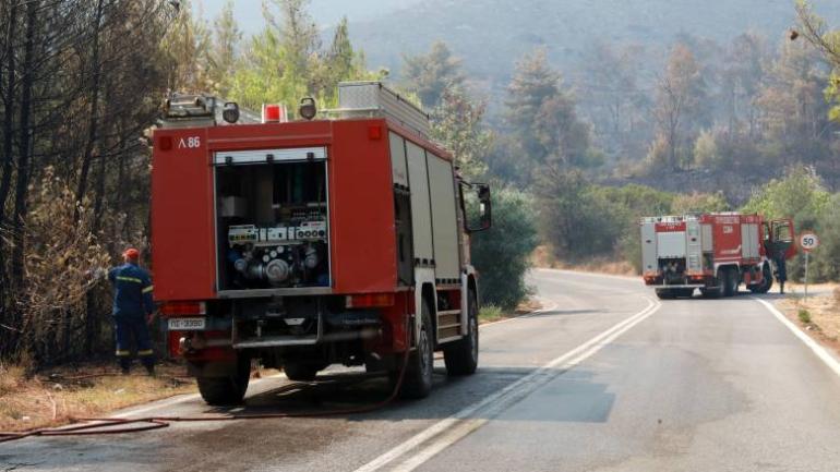 Φωτιά στην περιοχή Βροντού Πιερίας, επιχειρούν 46 πυροσβέστες με 19 οχήματα και 2 αεροσκάφη