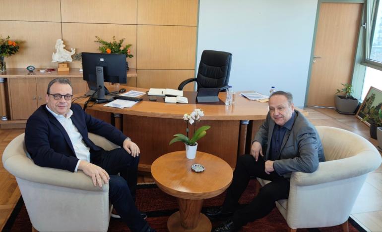 Συνάντηση Στέλιου Αγγελούδη – Σωκράτη Φάμελλου στο Δημαρχείο Θεσσαλονίκης - Ζητούμενο η υποστήριξη όλων των κομμάτων για την προώθηση της ατζέντας Θεσσαλονίκης