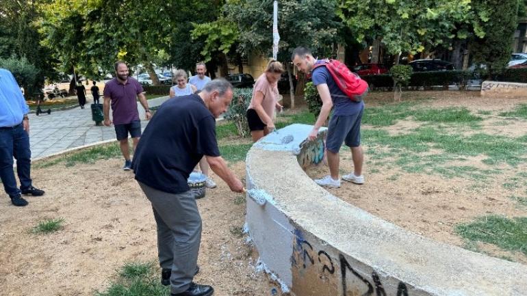 Επιχείρηση καθαρισμού των γκράφιτι σε έξι γειτονιές της Θεσσαλονίκης