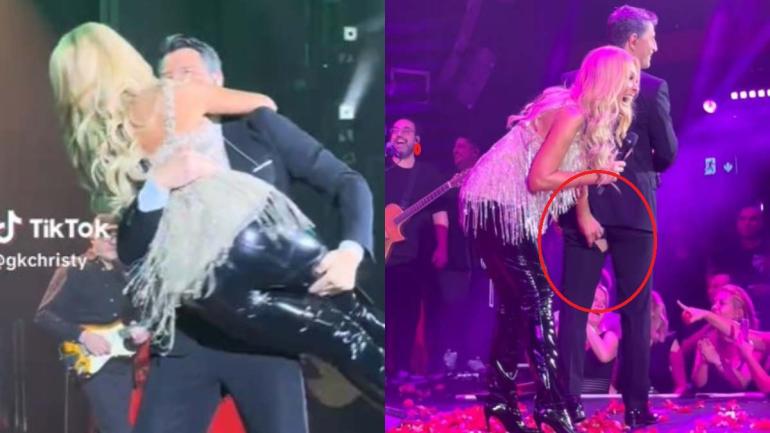 BINTEO-Σάκης Ρουβάς: Η στιγμή που σηκώνει τη Νατάσα Θεοδωρίδου στην πίστα και του σκίζεται το παντελόνι