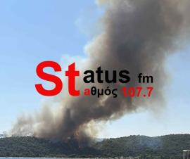 Φωτιά σε δασική έκταση στη Βουρβουρού Χαλκιδικής