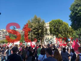 Πορεία Παλαιστίνιων και αλληλέγγυων στο κέντρο της Θεσσαλονίκης (ΦΩΤΟ-ΒΙΝΤΕΟ)