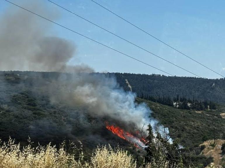 Φωτιά σε δασική έκταση στα Γρεβενά, επιχειρεί ένα ελικόπτερο