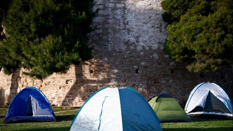Ολονύχτια δράση αλληλεγγύης στην Παλαιστίνη από φοιτητές και εργατικά σωματεία